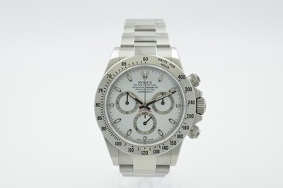 Rolex Daytona 40mm 116520 white aph chromalight blue rare dial 2015 box & paper