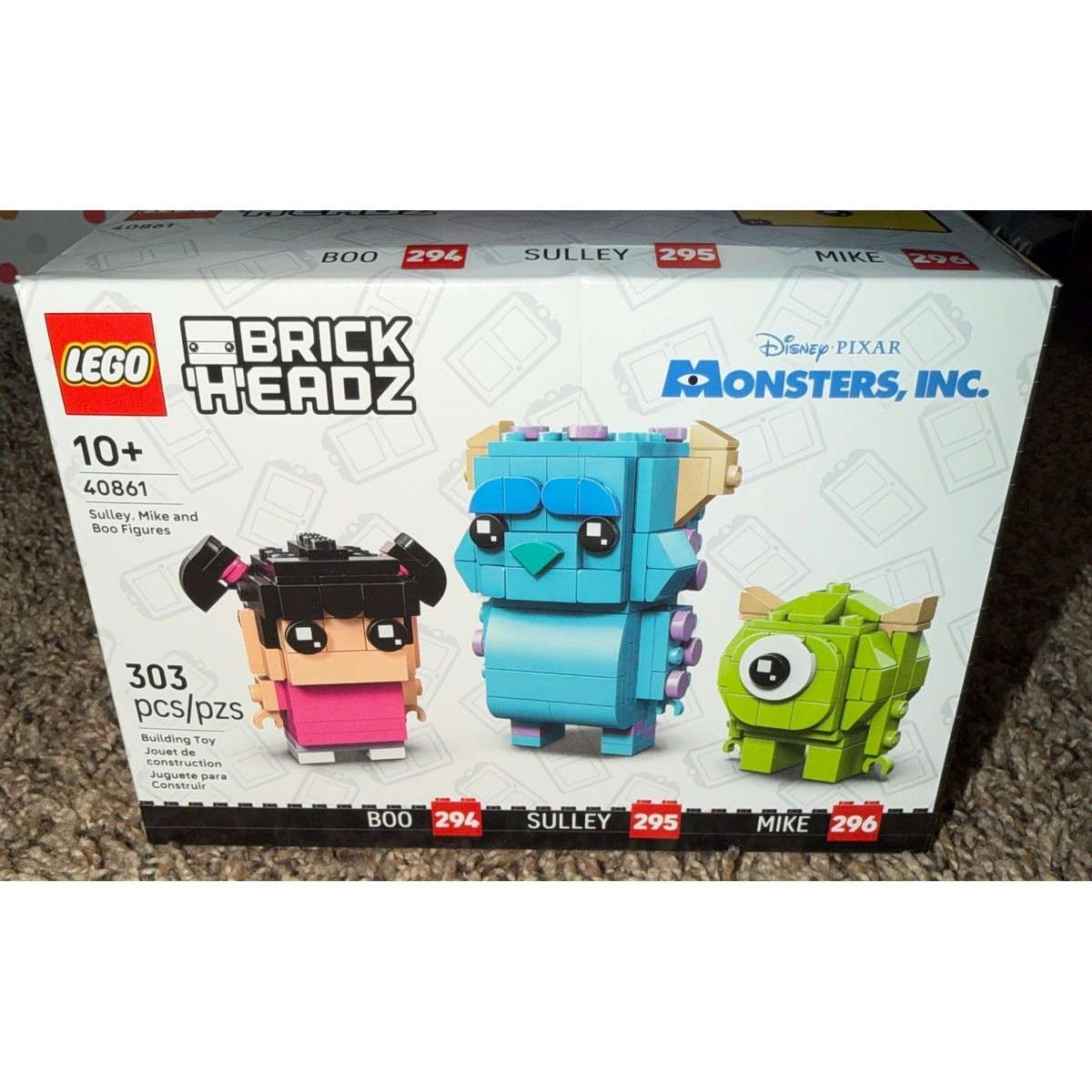 Lego Brickheadz Disney Monsters Inc- Sulley,-Mike-Boo Building Set (NWT)  40861 | eBay