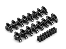 Chevy Sbc 350 1.6 Ratio 716 Ultra Black Chromoly Roller Rocker Arms Set