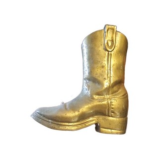 Vintage Brass Cowboy Boot Figure Collectible 6"