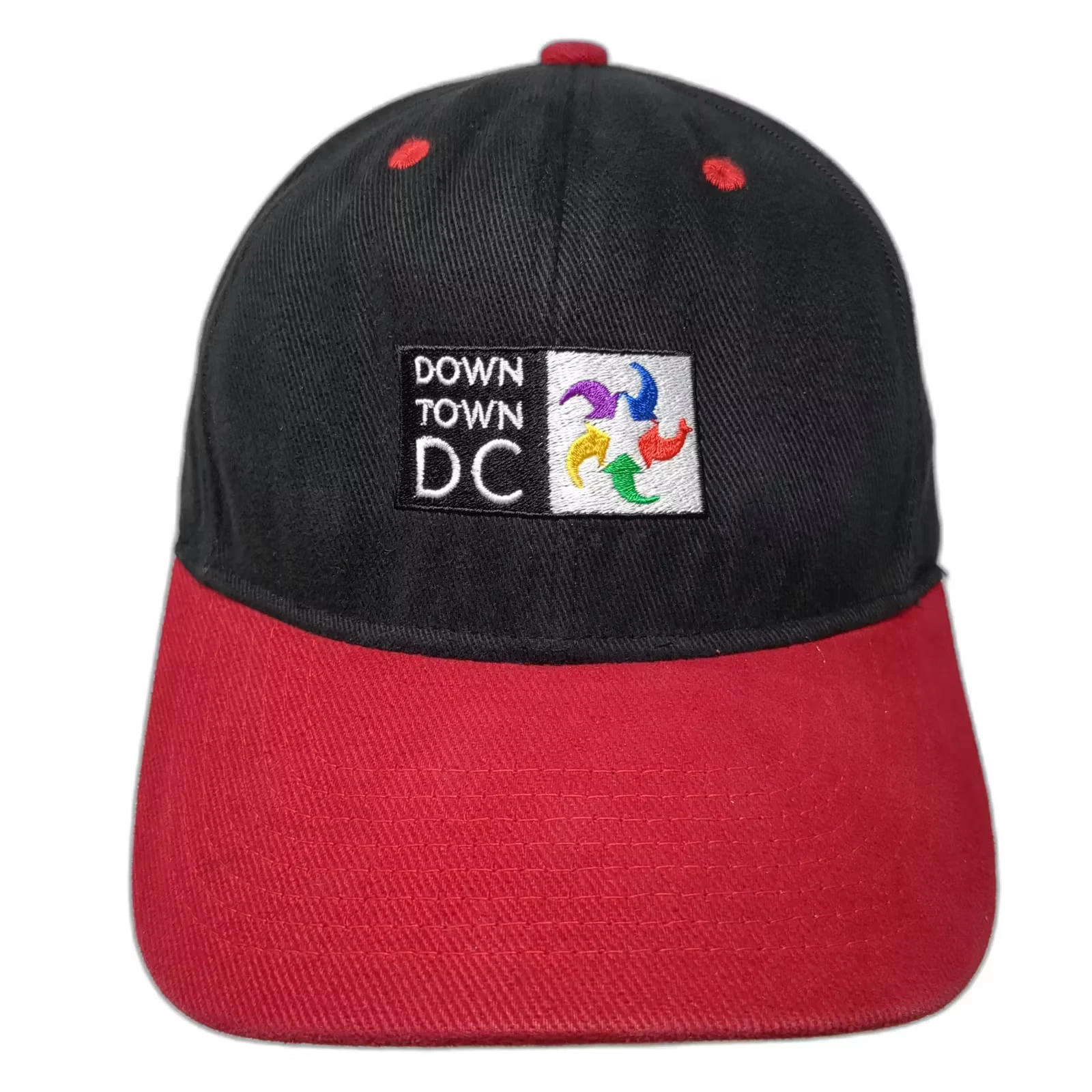 WearGuard Downtown DC Baseball Cap Black Red Embroidered Adjustable OS Hat