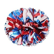 2PCS Pom Poms Cheerleading Professional Cheer Pom Poms with Red White and Blue