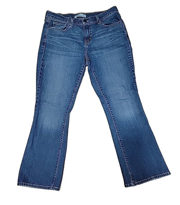 Levi's 515 Women's Bootcut Jeans Blue Denim Mid Rise Western Size 10S 32''x28''