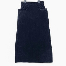 Vintage 70s Velvet Maxi Skirt Womens S Black Pockets Joe Frank of Houston