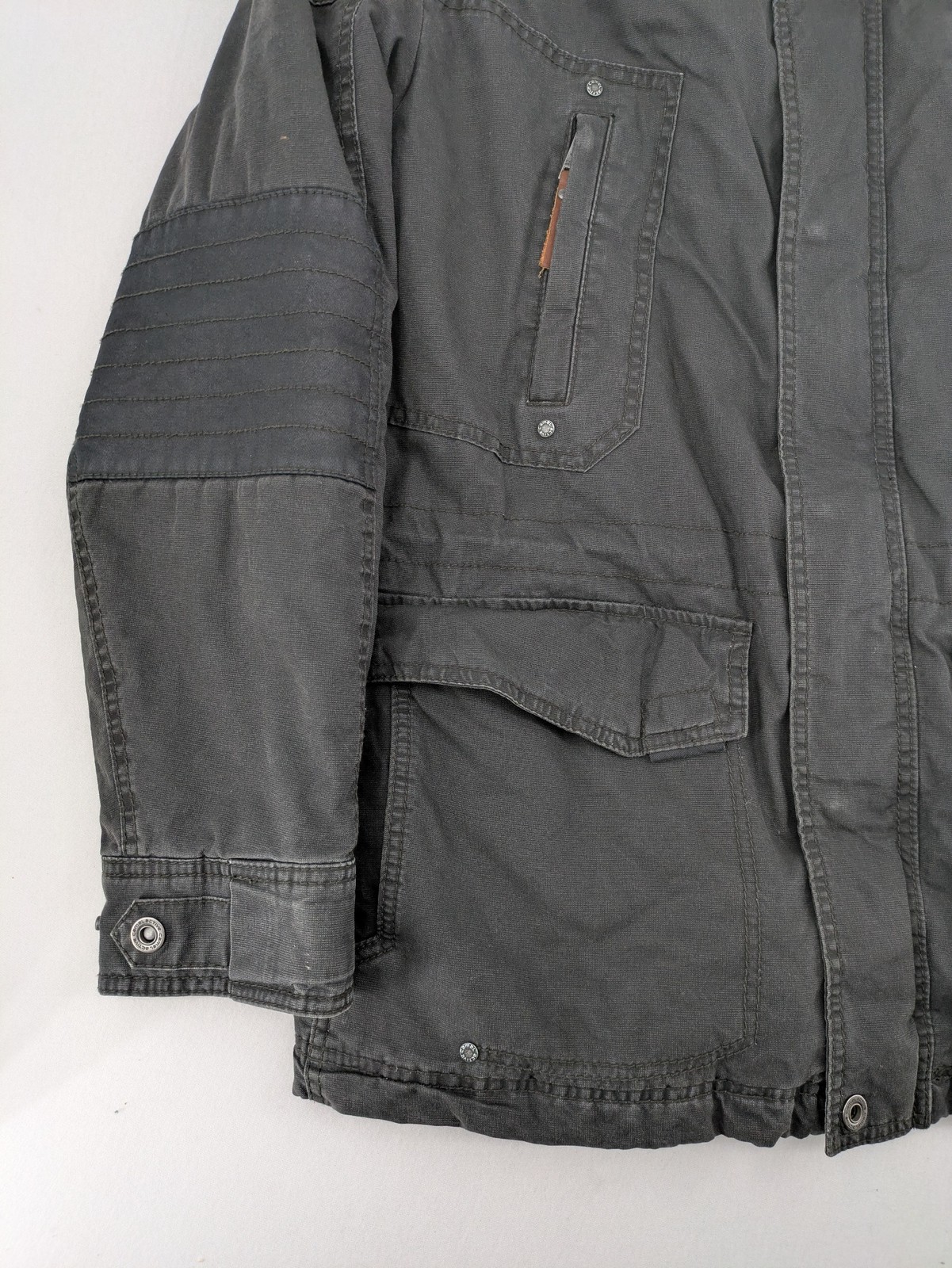 Camel Active Herren Jacke Feldjacke Gr 27 Grau Baumwolle Gesteppt Outdoor image 3
