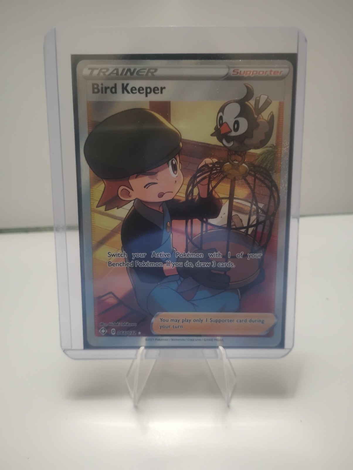 Pokemon Bird Keeper 066/072 Shining Fates Full Art NM/MT