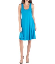24seven Womens Solid Skater Dress
