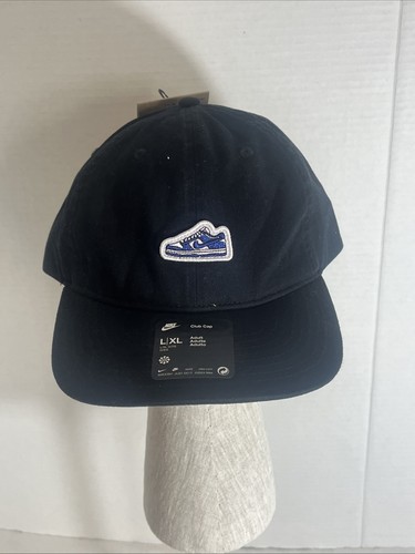 Nike Club Dunk Low Mütze Erwachsene verstellbar unstrukturiert Schuh Logo schwarz L/XL H19