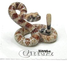 Little Critterz Miniature Porcelain Animal Figure Rattlesnake "Shakes" LC324