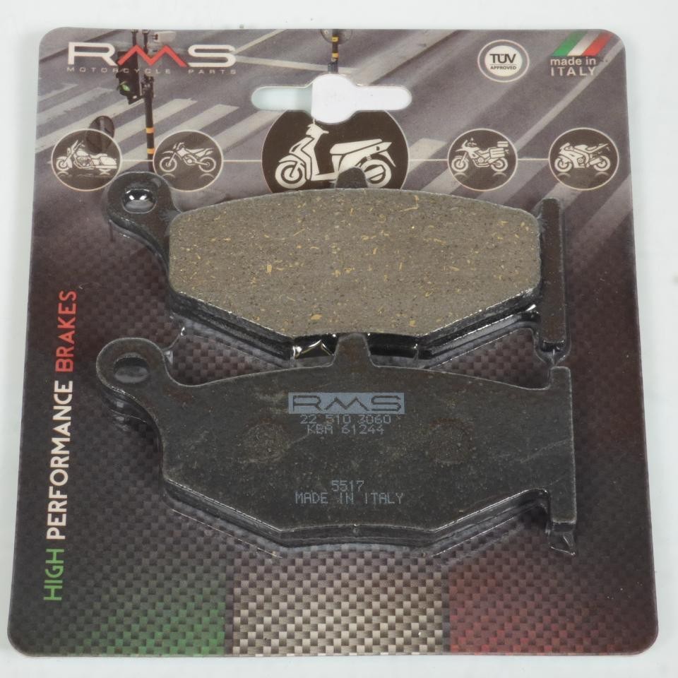 Plaquette de frein RMS arrière pour scooter et moto modèles B9111 et B9211