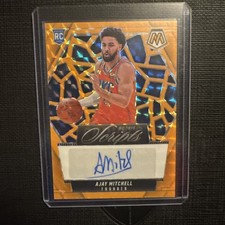 🔥2024-25 PANINI MOSAIC ROOKIE SCRIPTS AJAY MITCHELL AUTOGRAPH 09/25 - THUNDER 