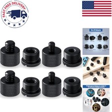 Reliable 8-Piece Mic Stand Adapter Set - Includes 1/4, 3/8, 5/8 Inch Options