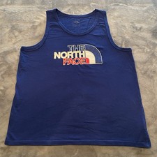 The North Face Tank Top Shirt Mens XL Blue Beach Hipster Work Out Running Sports