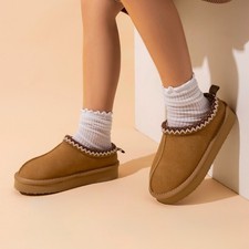Kids Cozy Fuzzy Slippers Girls Boys Slip-On Indoor Outdoor House Footwear