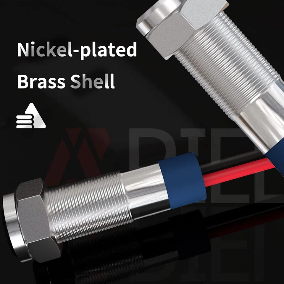 Indicator Light 6Mm 1/4" Waterproof IP65 Metal Signal Lamp 12V-24V AC/DC - Image 4 of 4