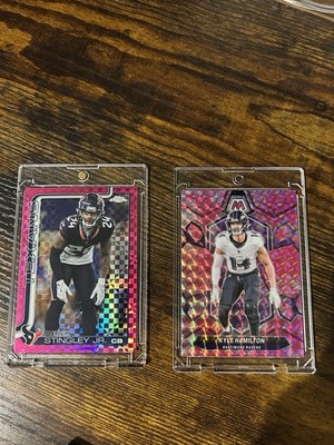 Derek Stingley Jr. Pink X-Fractor + Kyle Hamilton Pink Mosaic Combo