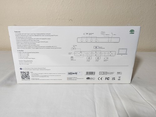 Wavlink WL-UG69DK1 USB-C Ultra 5K Universal Docking Station - Black Sealed - 第 2/5 張圖片