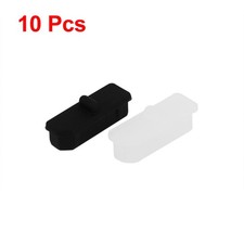 10 Pcs White Black Silicone Display Port Cover Cap Protector