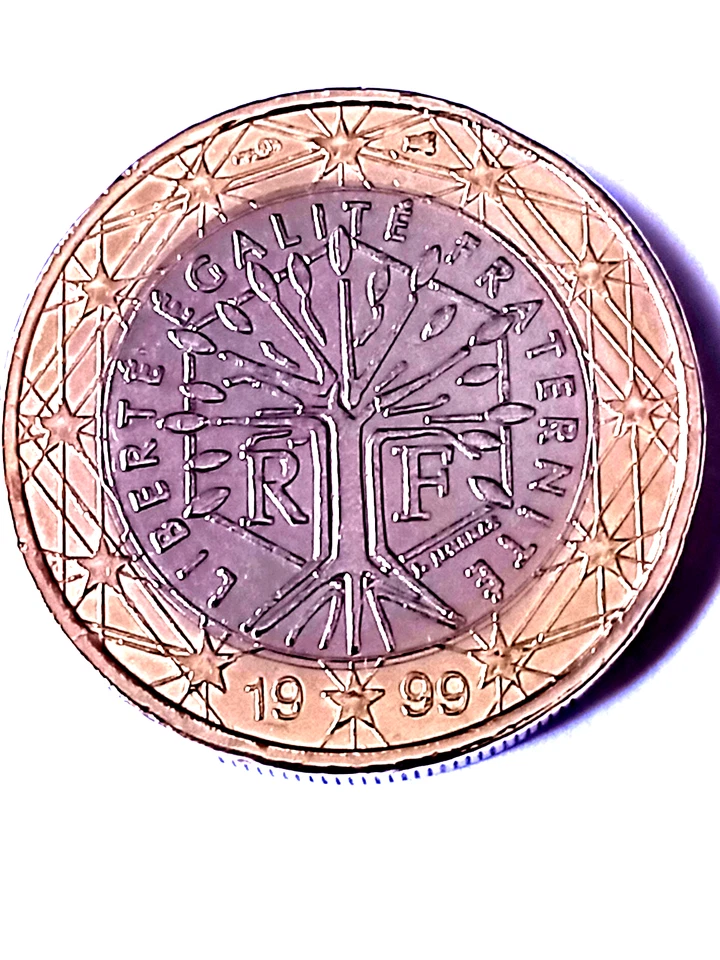 1 Euro 1999. 1er type, 1er frappe, Liberté Égalité Fraternité. France. - Photo 1/2