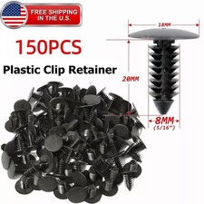 150 x 8mm Bumper Clips Auto Car Hole Plastic Rivets Fastener Fender Push Pin NEW