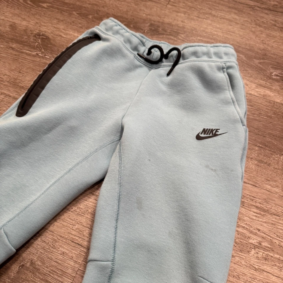 Nike Tech бегунов девочек средний синий флис бегунов 24 x 22 на шнурке логотип Lounge - Изображение 2 из 4