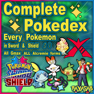 COMPLETE Pokedex Pokemon Home Sword and Shield Galar 6iv Shiny Non Shiny