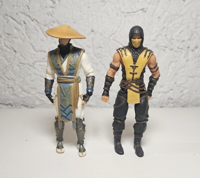 Mezco Mortal Kombat X Raiden Scorpion Actionfigur 10cm