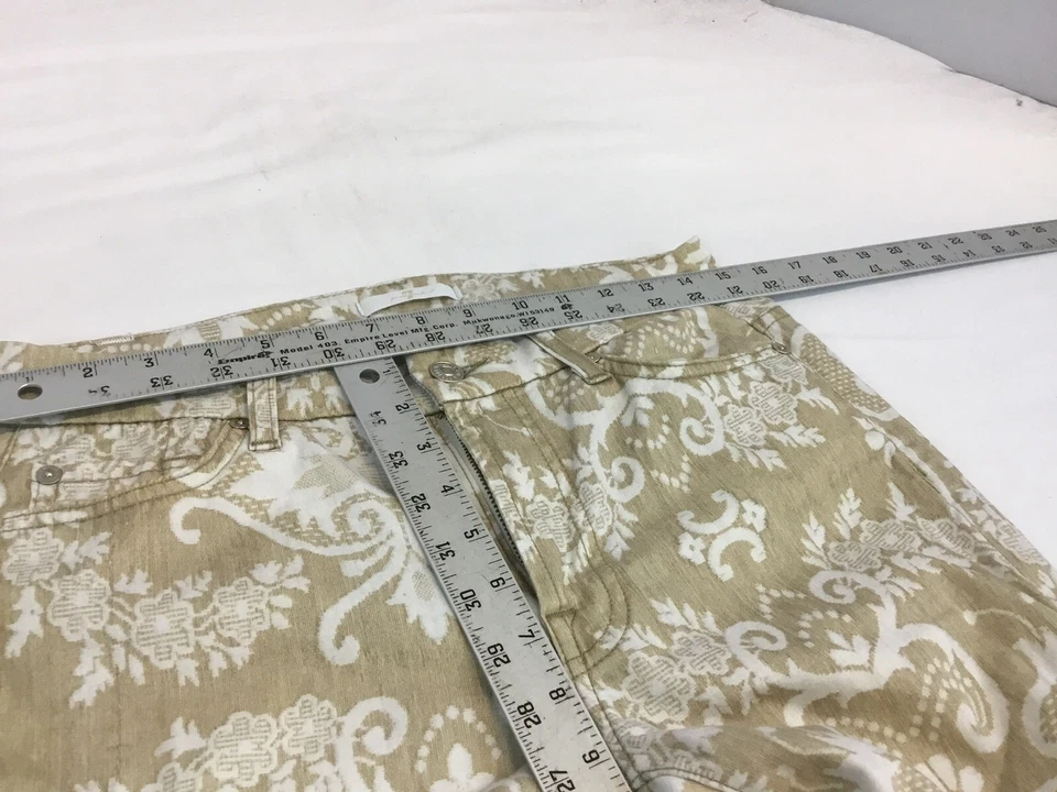 Pantalones 7 for All Mankind Talla 27 Tostado Floral Lyocell Algodón Ajustados YGI S1-283 Foto 2 de 4