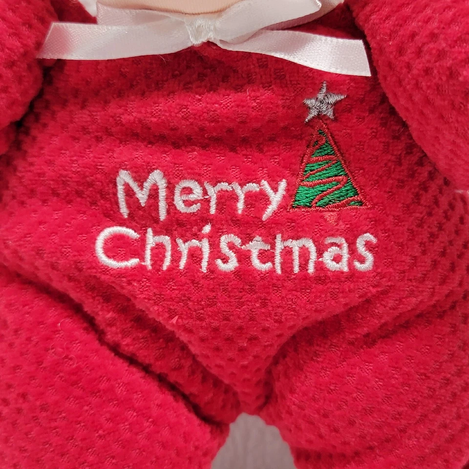Carters Feliz Navidad Bebé Niña Muñeca Termal Relleno Peluche Sonajero Juguete Rubio Foto 4 de 4