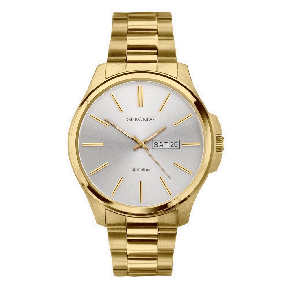 Sekonda Watch 30154 Mens Gold Tone Stainless Steel RRP £74.99