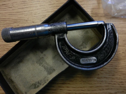 Used Starrett No. 436-1" Micrometer W/ Box Caliper