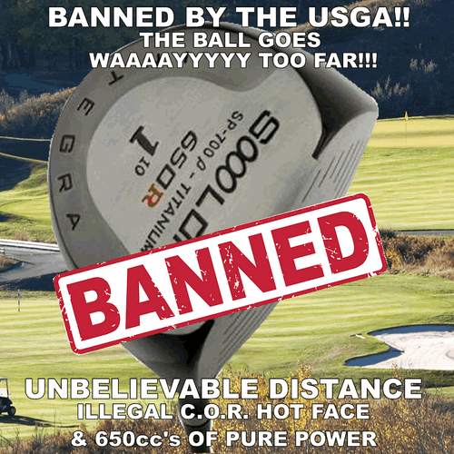 NON-CONFORMING OVERSIZE 650cc BLACK ROCKET+25YD ILLEGAL DISTANCE CUSTOM DRIVER  - Picture 1 of 9