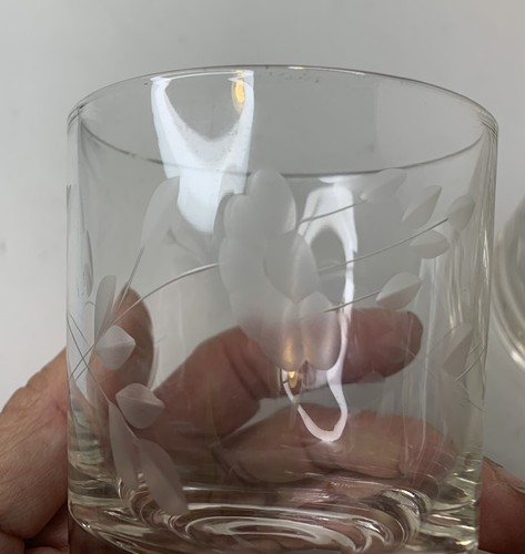 Set of 2 Princess House Heritage Flat Bottom Tumbler Glasses 1980's 8 Oz to Brim - Picture 4 of 7