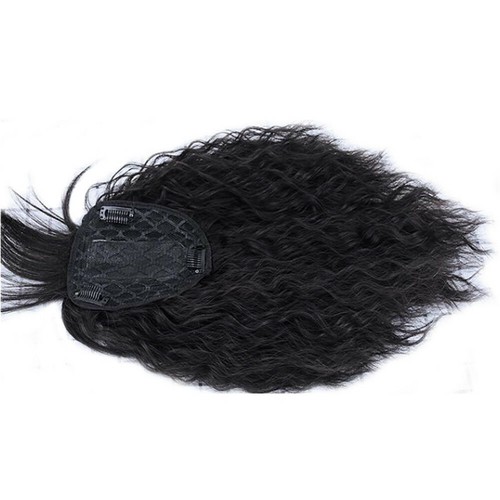 Silk Synthetic hair Topper Piece SoftCurly With Bang Toupee Very Natural Closure - Picture 7 of 11