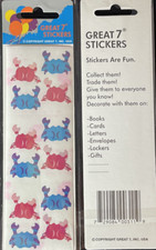 12 packages of Pearly Crab Stickers, "Great 7" Sticker Designs, PMP4101