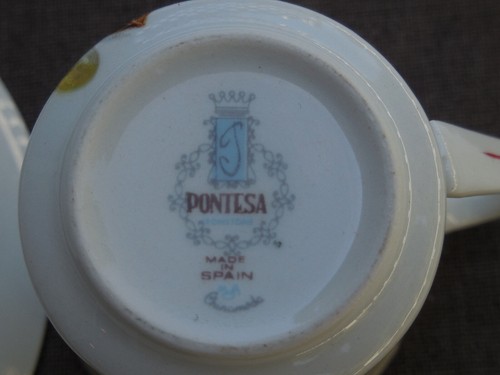 Vintage Espresso porcellana Coffee- Cup and plate,by Pontesa made in Spain,RARE - Picture 6 of 9
