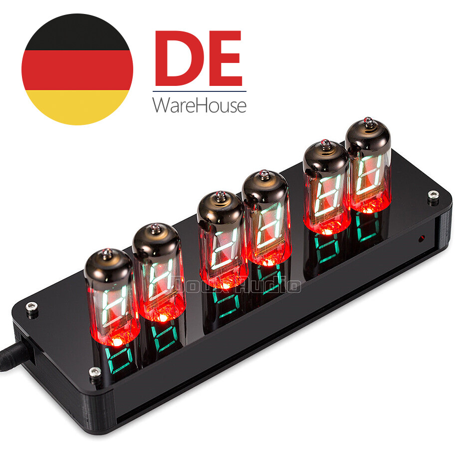 Nixie Röhrenuhr Bausatz, 12 24 Stunden Anzeige, Leuchtende Röhre