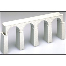 Atlas 2826 N-Scale Viaduct KIT 4-Arch Cut Stone Masonry Single-Track Bridge