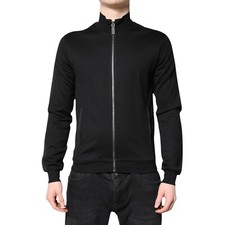 Chaqueta DOLCE & GABBANA Negra Algodón Logo Cremallera Completa Hombres Bombardero IT48/US38/M 820usd