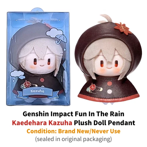 Genshin Impact Official Fun In The Rain Plush Doll Pendant KAEDEHARA KAZUHA Gift