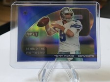 2021 Panini Playoff Football TONY ROMO Behind The Numbers SP Blue Prizm Cowboys