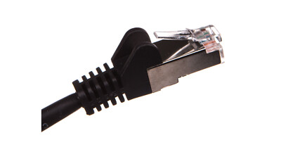 F/UTP-Patchkabel Kat.5e CCA schwarz 1m 68655 Netzwerkkabel LAN Ethernet