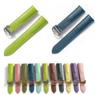 x Cartier Leather Strap 13-14-15-16-17-18-19-20-21-22mm Green Purple Blue Pink