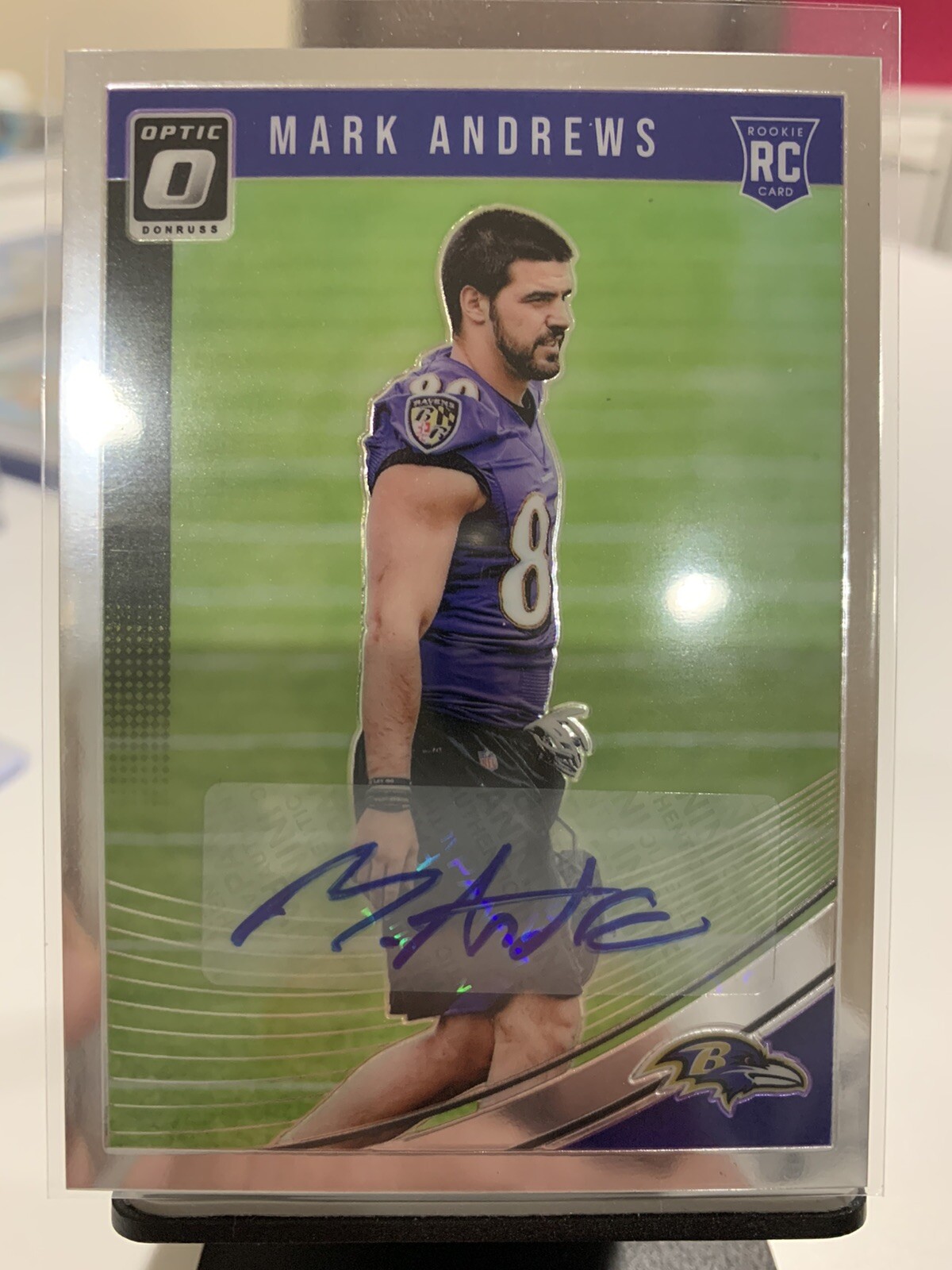2018 Donruss Optic Mark Andrews #’D 27/50 Rookie Auto Hologram #121