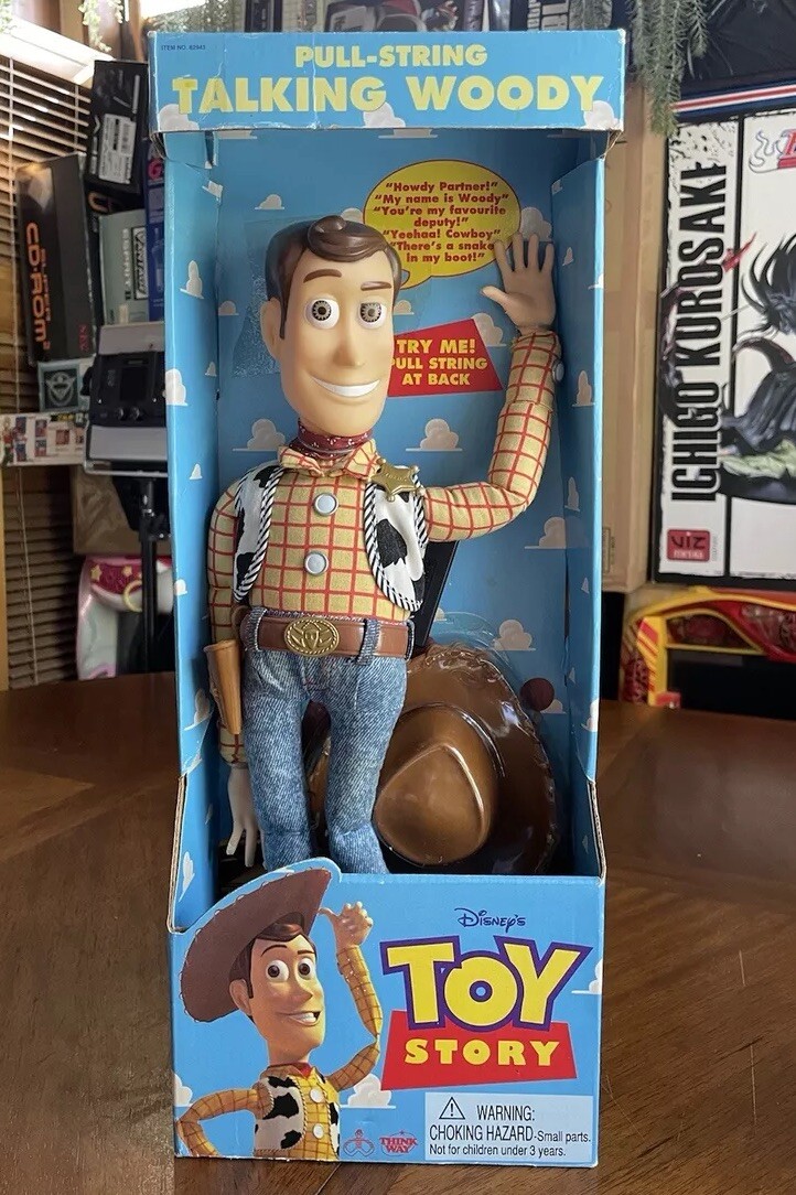 Vtg Disney 1995 Thinkway Toy Story Pull-String Talking Woody NEW