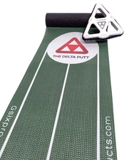 The Delta Putt Putting Mat Golf Practice Training Aid Puck Game