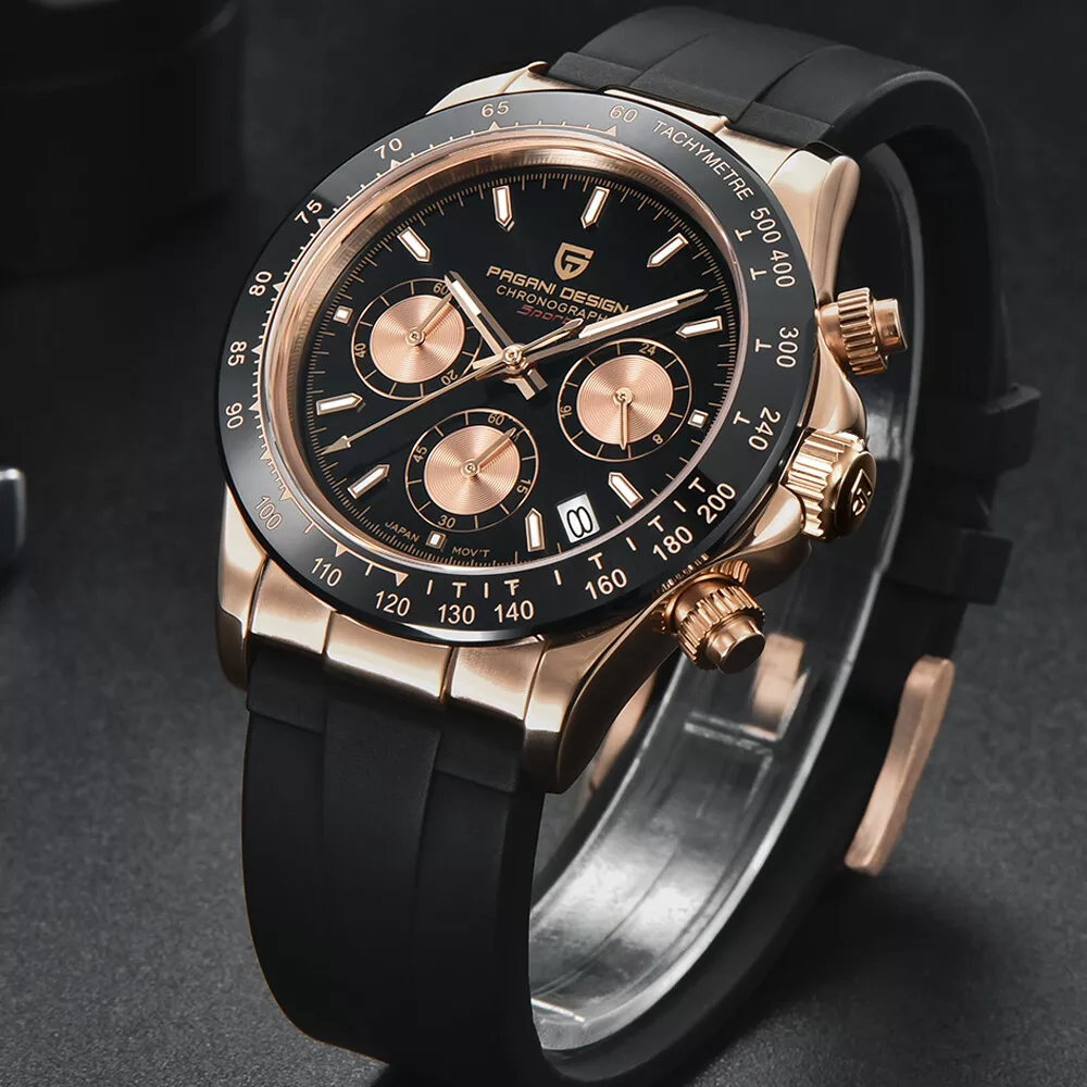 Black And Rose Gold Men's Watch - Rose Gold Black Watch