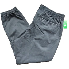 NWT XL Men's GAP Factory Essential Gray Jogger Cotton Twill Chino Pants NEW