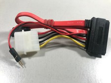 2 Data And Power Serial ATA 12" Cable With LED Connector NEW