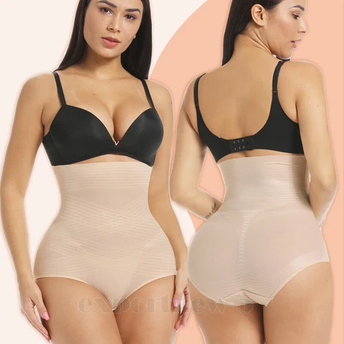 Damen Bauchkontrolle hochtaillierte Shapershorts Gürtel Shapewear nahtloses Höschen - Bild 8 von 28